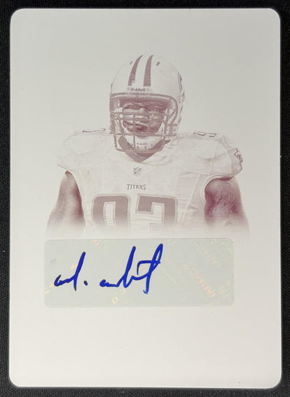 Mike Martin 2012 Panini National Treasures Printing Plates Magenta 1/1 Titans front