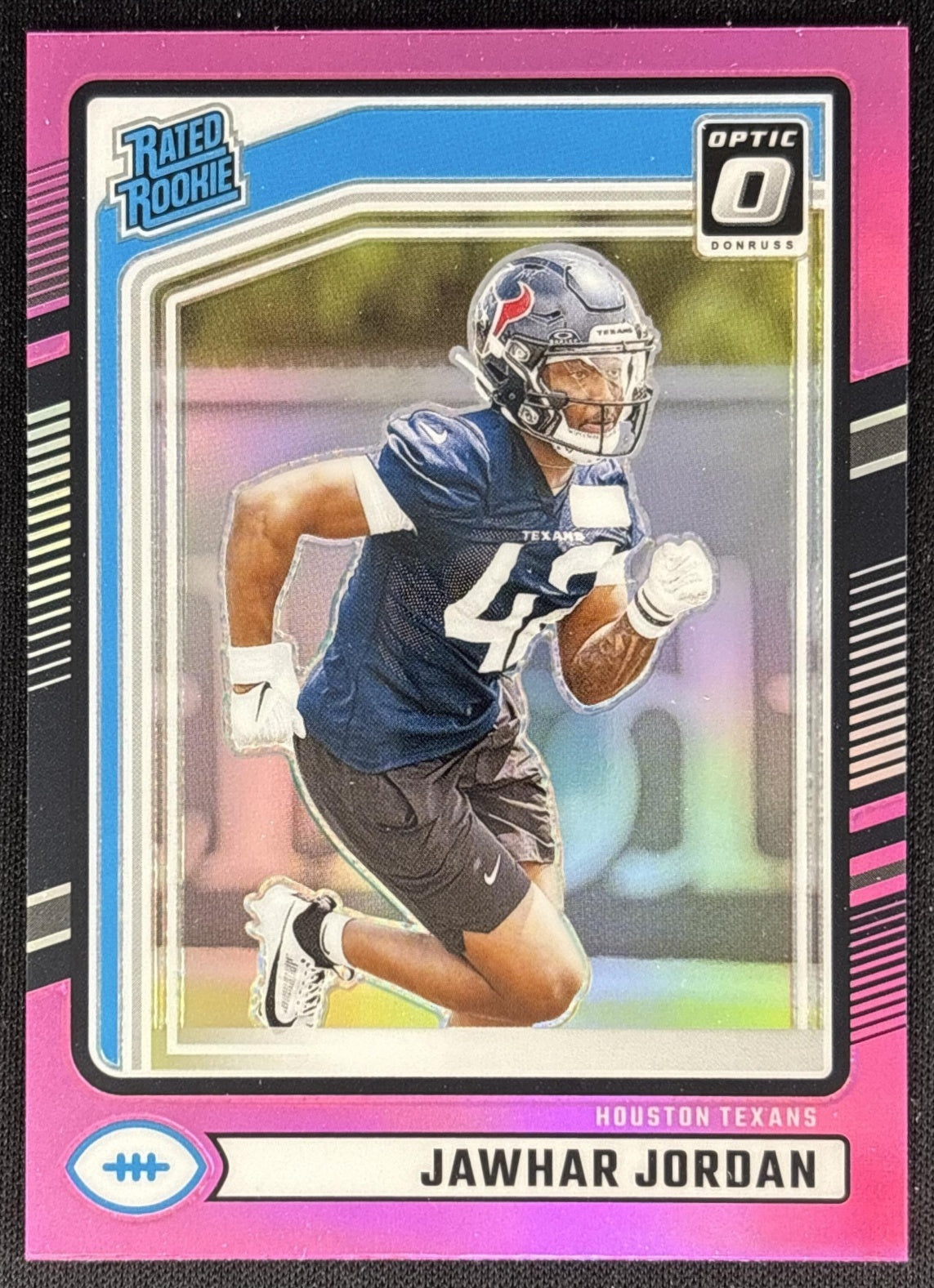 Jawhar Jordan 2024 Panini Donruss Optic Rated Rookie Preview Pink Texans Sports Trading Cards