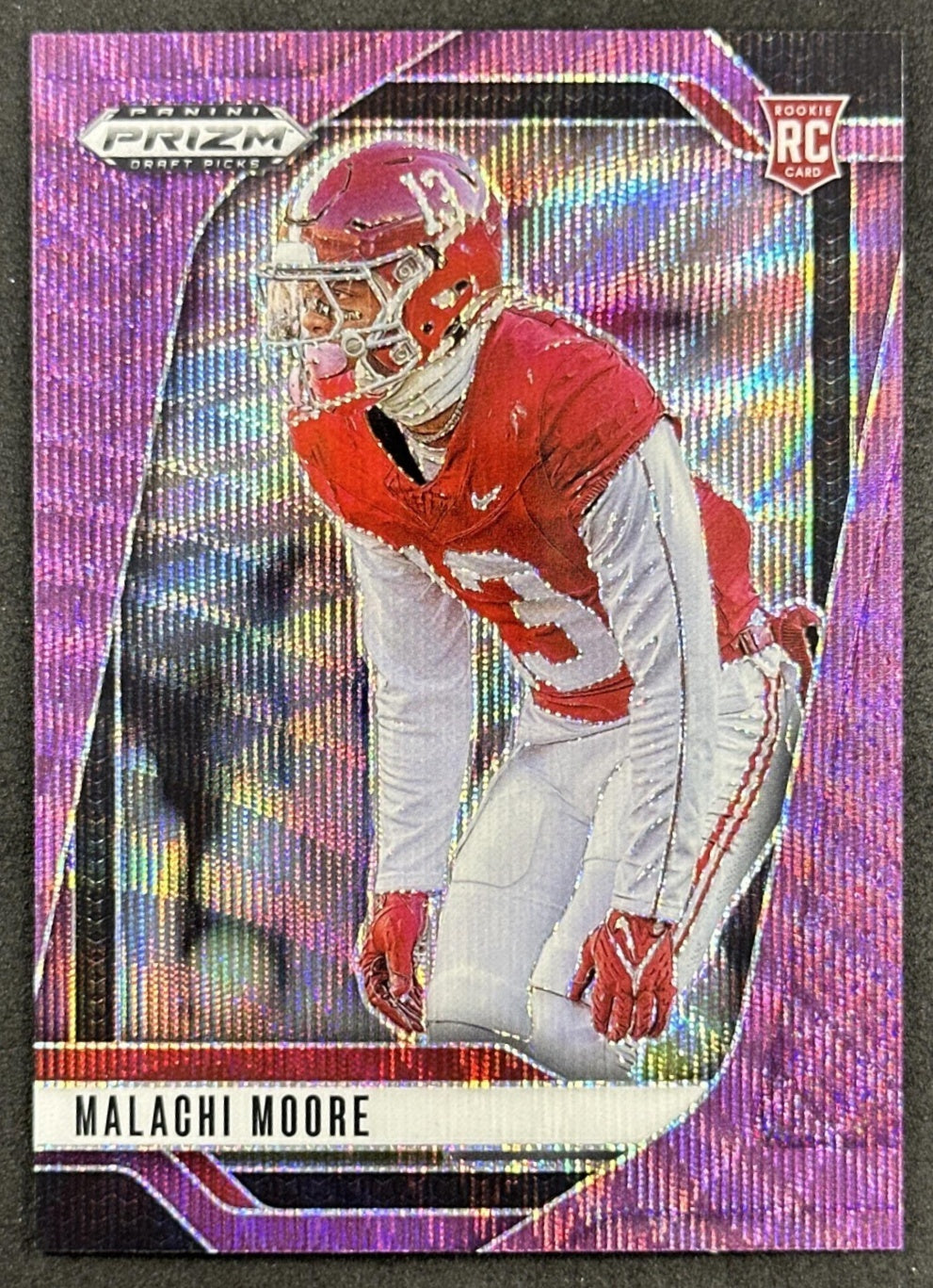 Malachi Moore 2025 Panini Prizm Draft Picks Purple Wave Crimson Tide Jets