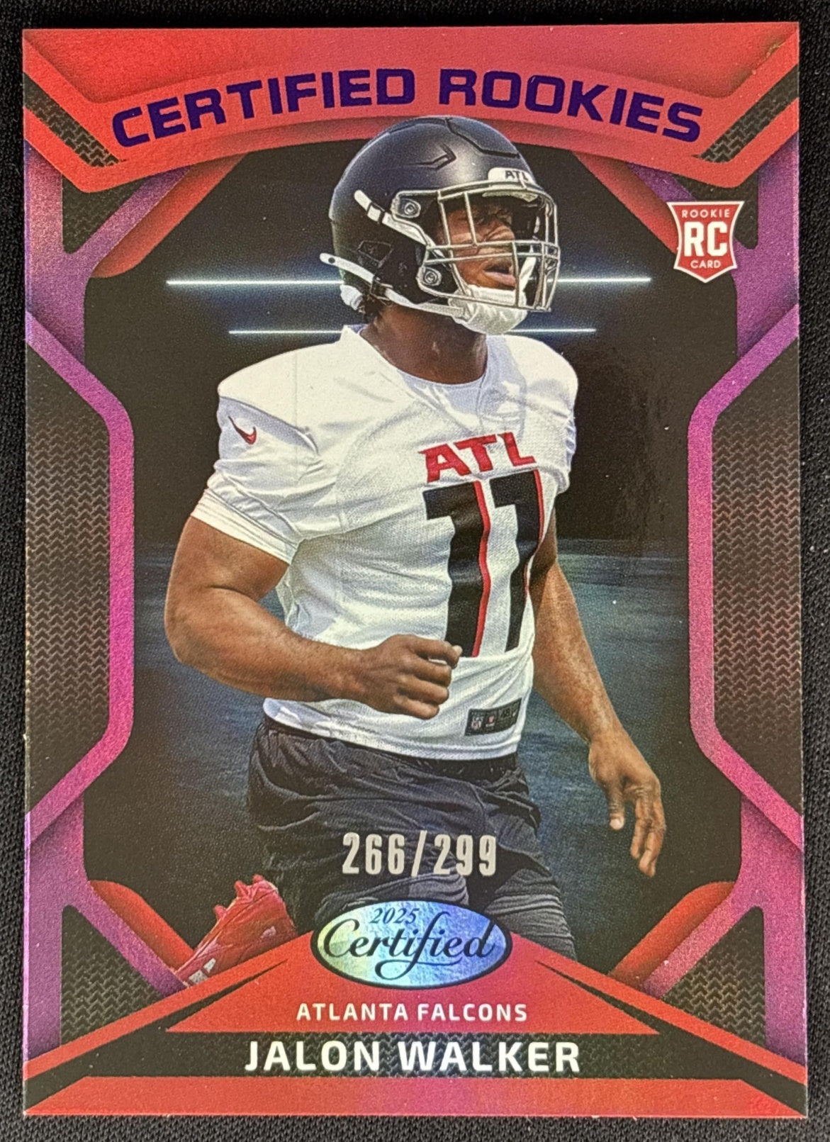 Jalon Walker 2025 Panini Certified Rookies Mirror Purple /299