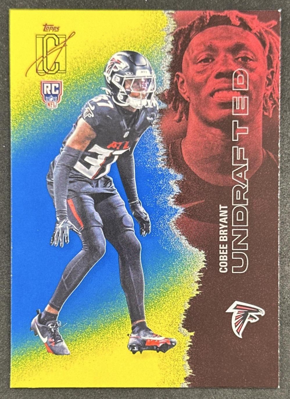 Cobee Bryant 2025 Topps Signature Class Rookie Blue & Yellow Foil Falcons