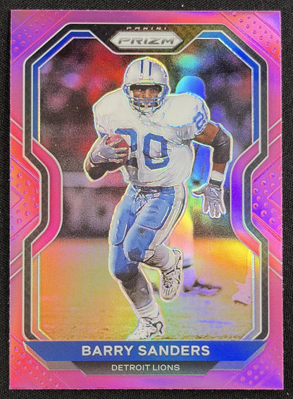 Barry Sanders 2020 Panini Prizm Pink Lions Sports Trading Card
