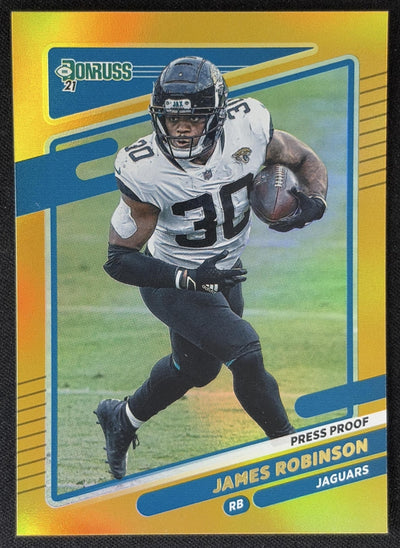 James Robinson 2021 Panini Donruss Press Proof Premium Jaguars Sports Trading Card