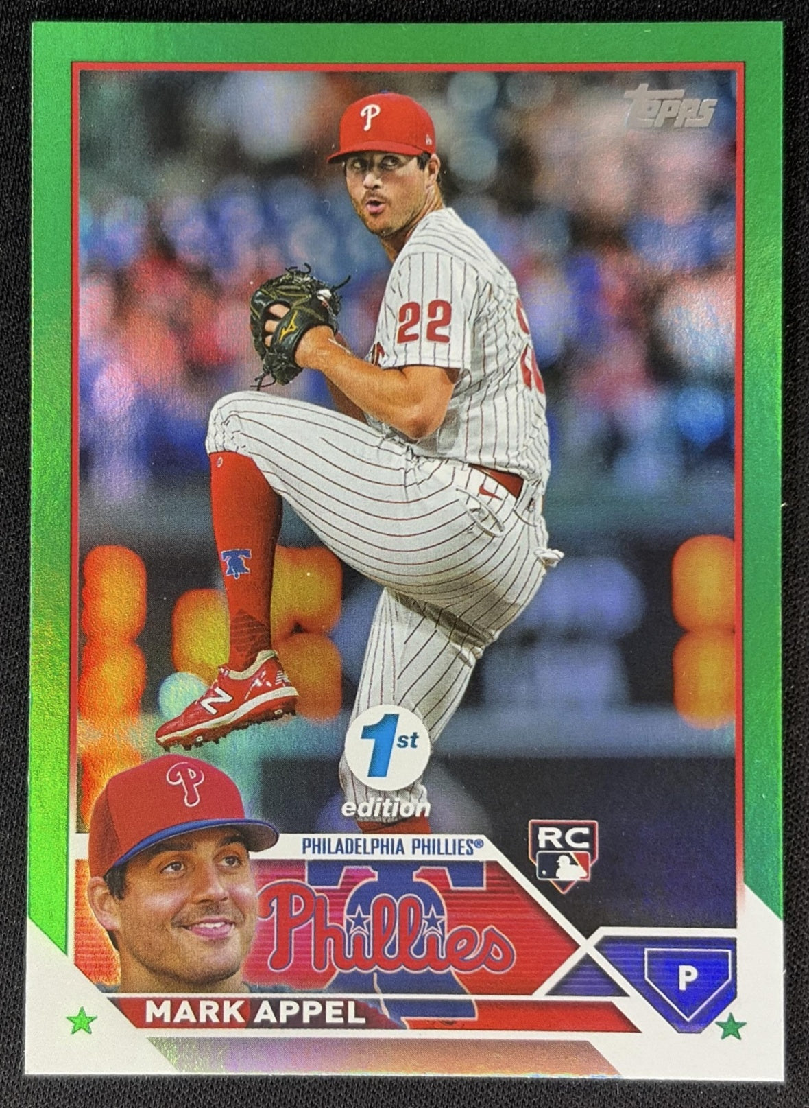 Mark Appel 2023 Topps 1st Edition Green Foil /150 Phillies front
