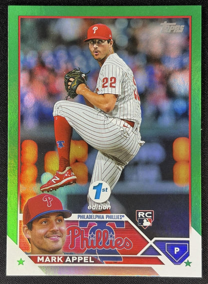 Mark Appel 2023 Topps 1st Edition Green Foil /150 Phillies front