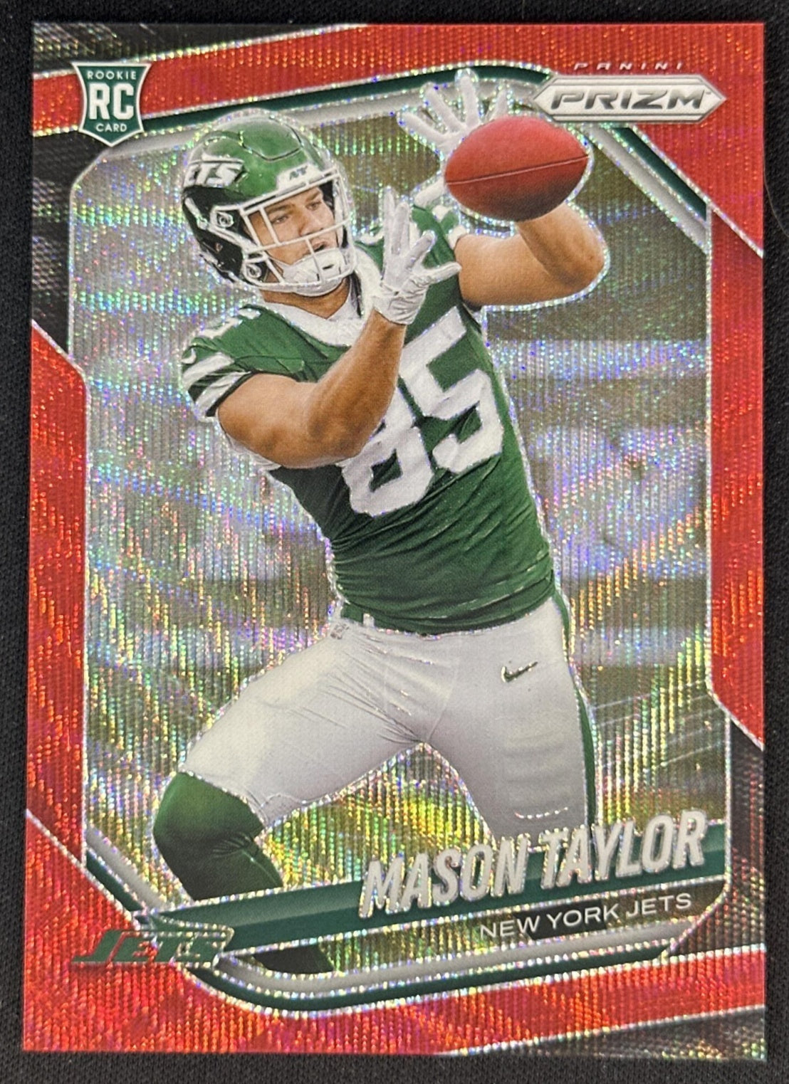 Mason Taylor 2025 Panini Prizm Red Wave /149 Jets Default Title Sports Trading Cards