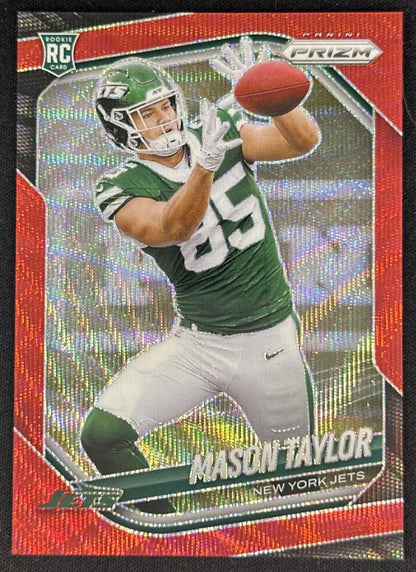 Mason Taylor 2025 Panini Prizm Red Wave /149 Jets Default Title Sports Trading Cards