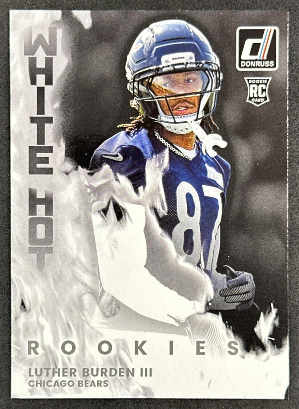 Luther Burden III 2025 Panini Donruss White Hot Rookies Bears Default Title Sports Trading Card