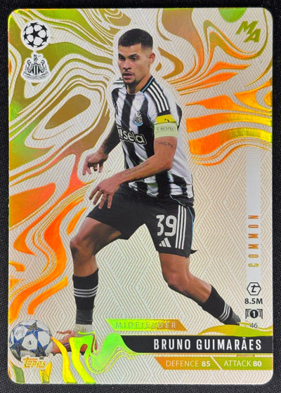 Bruno Guimaraes 2025 Match Attax Madness UEFA Champions League Common Newcastle Sports Trading Cards