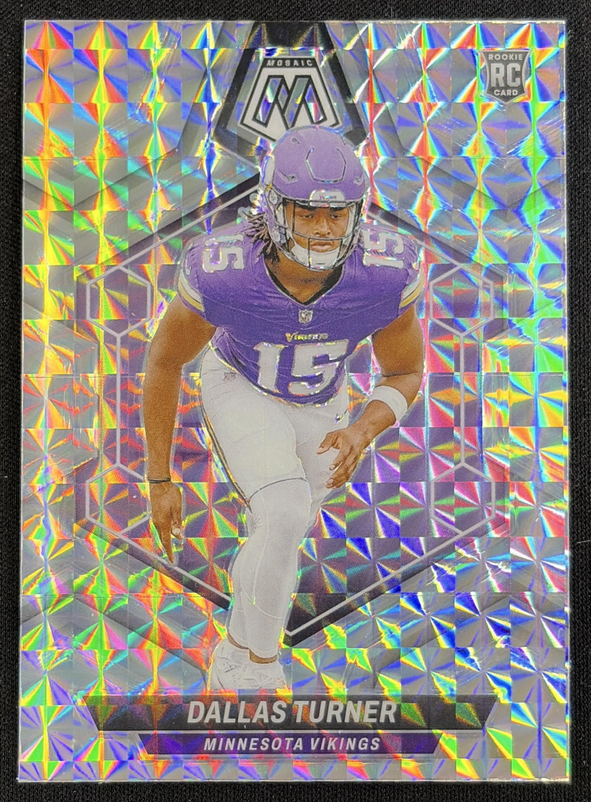 Dallas Turner 2024 Panini Mosaic Prizm Vikings Sports Trading Card