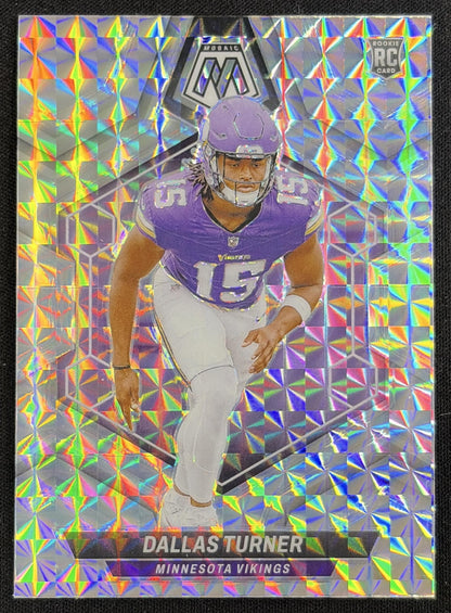 Dallas Turner 2024 Panini Mosaic Prizm Vikings Sports Trading Card