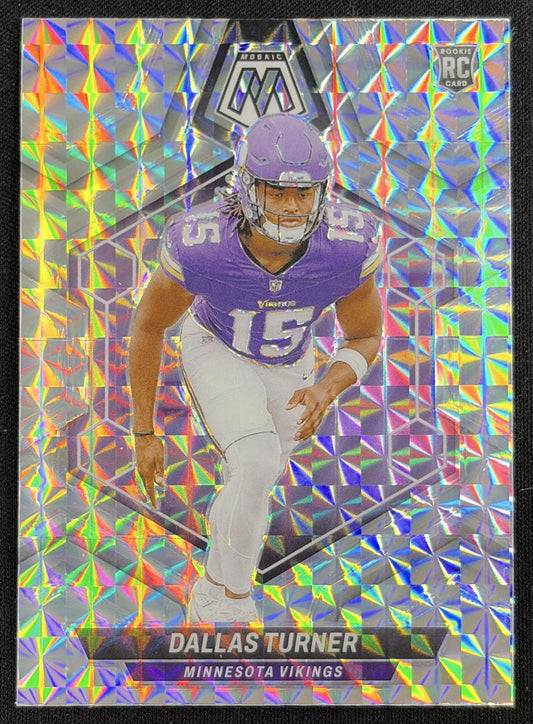 Dallas Turner 2024 Panini Mosaic Prizm Vikings Sports Trading Card