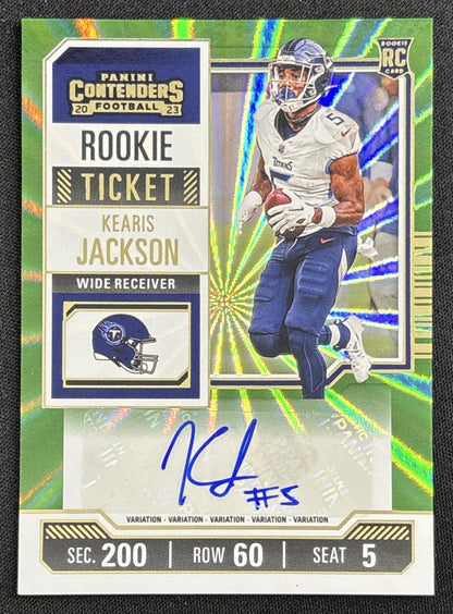 Kearis Jackson 2023 Panini Contenders Opening Kickoff Ticket Titans