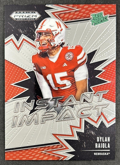 Dylan Raiola 2025 Panini Prizm Draft Picks Instant Impact Cornhuskers