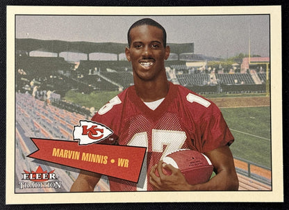Marvin Minnis 2001 Fleer Tradition Glossy Rookie Stickers /699 Chiefs