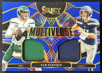 Sam Darnold 2025 Select Multiverse Jerseys Blue Prizm Sports Trading Card