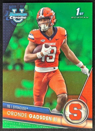 Oronde Gadsden II 2023 University Chrome Green Refractor /99 - Front