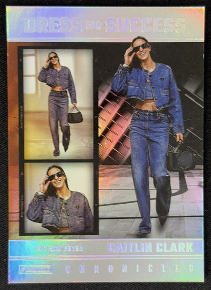 Caitlin Clark 2025 Panini Chronicled Dress For Success Holo 65Fever