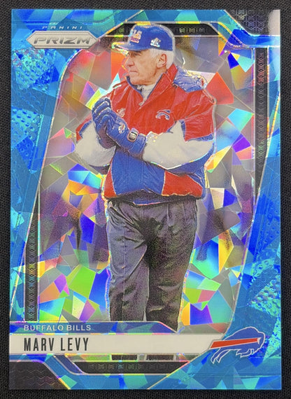 Marv Levy 2024 Panini Prizm Blue Ice /99 Bills