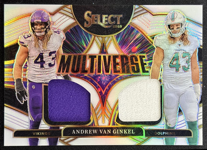 Andrew Van Ginkel 2025 Panini Select Multiverse Jerseys White Prizm /99 Vikings Dolphins
