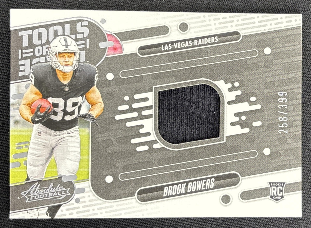Brock Bowers 2024 Panini Absolute Tools of the Trade /399 Raiders Sports Trading Card