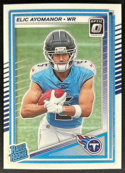 Elic Ayomanor 2025 Donruss Optic Rated Rookie Titans Sports Trading Cards
