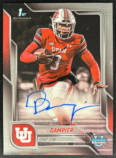 Devon Dampier 2025 Chrome University Prospect Auto Utes Default Title Sports Trading Cards