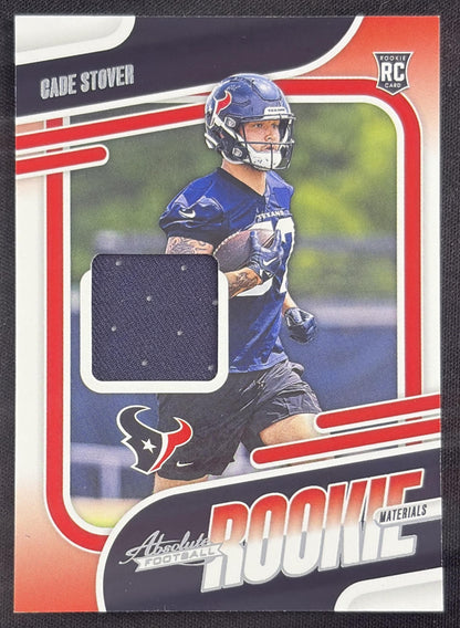Cade Stover 2024 Panini Absolute Rookie Materials Texans