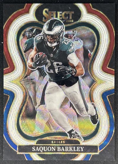 Saquon Barkley 2025 Panini Select Suite Level Tri-Color Prizm /199 Eagles Front