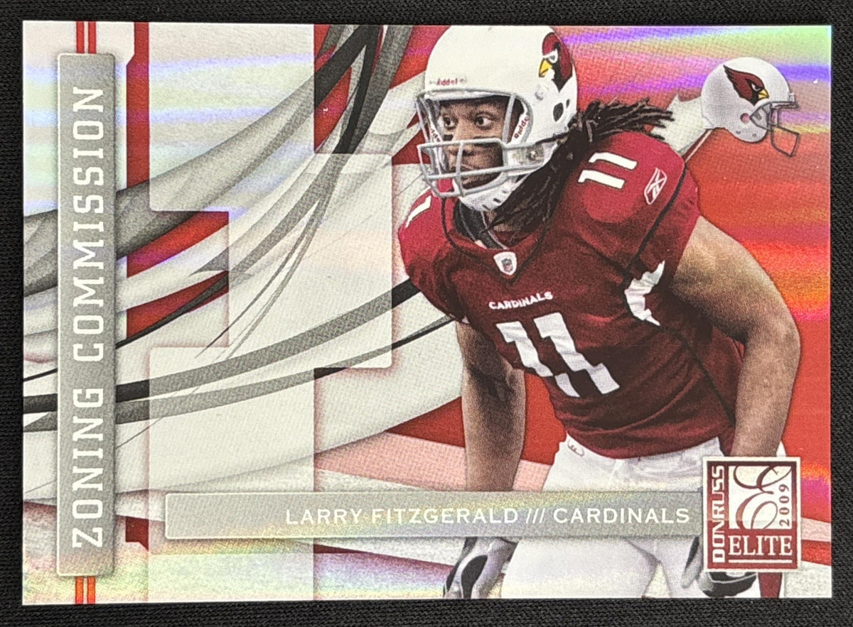 Larry Fitzgerald 2009 Panini Donruss Elite Zoning Commission Red /199 Cardinals Sports Trading Card
