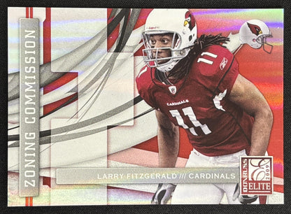 Larry Fitzgerald 2009 Panini Donruss Elite Zoning Commission Red /199 Cardinals Sports Trading Card
