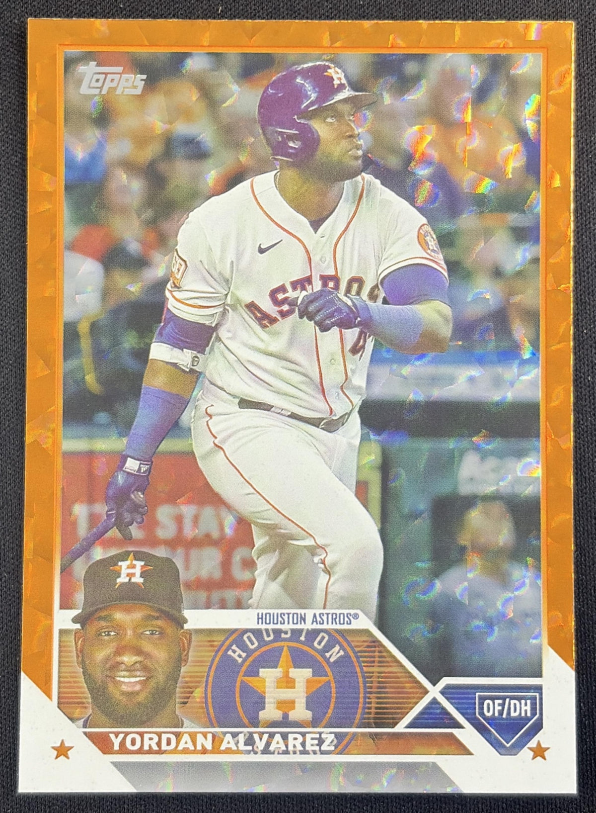 Yordan Alvarez 2023 Topps Orange Foil /299 Astros Houston Astros Sports Trading Card