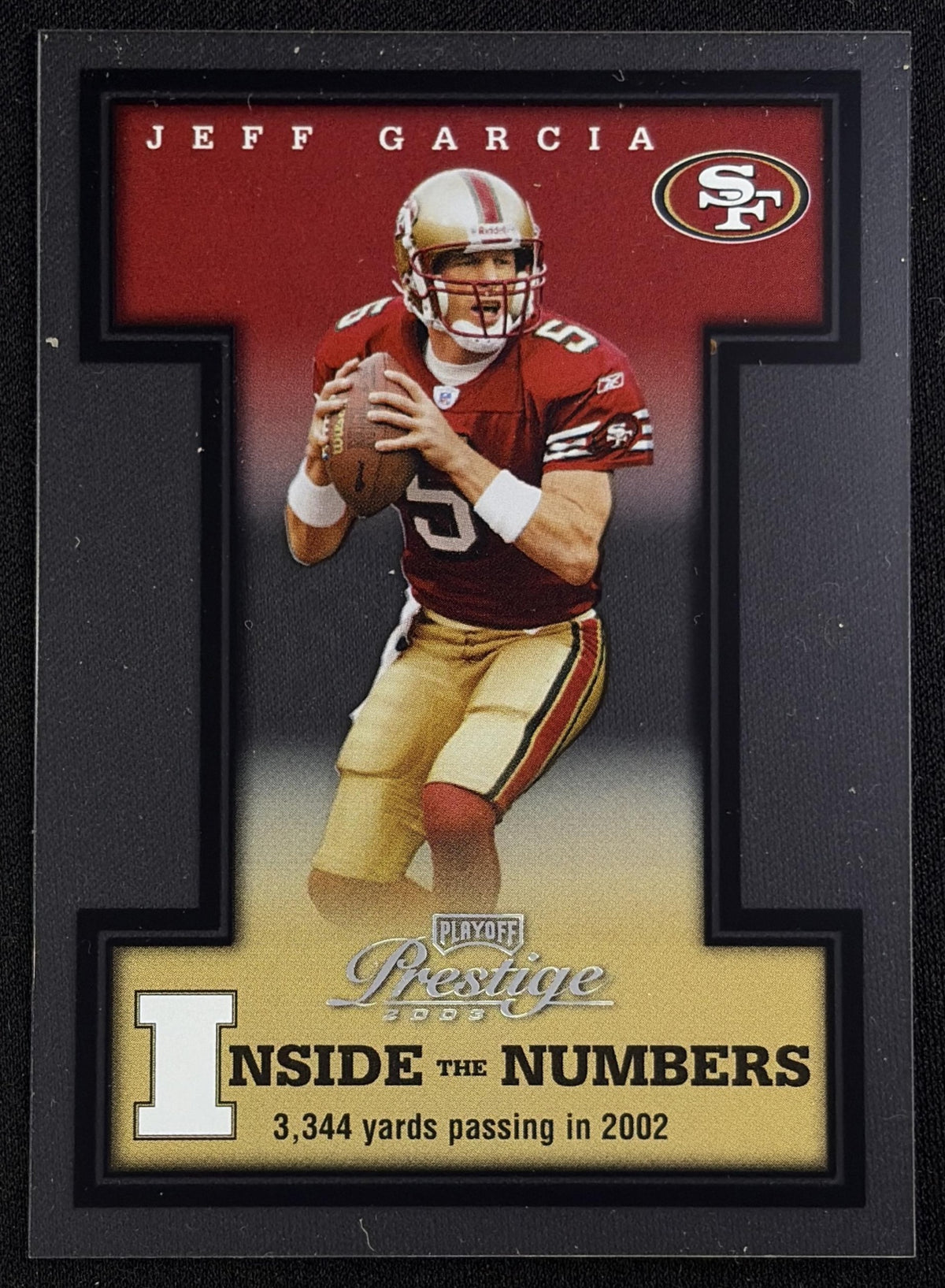 Jeff Garcia 2003 Playoff Prestige Inside the Numbers /2002 49ers - Front