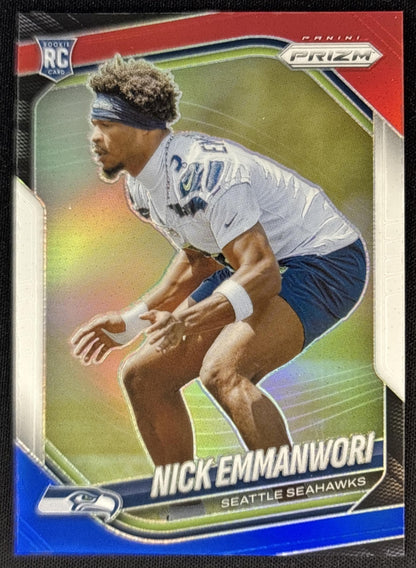Nick Emmanwori 2025 Panini Prizm Red White & Blue Seahawks