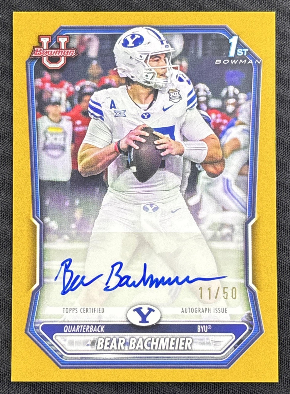 Bear Bachmeier 2026 Bowman Paper Prospect Auto Gold /50 Cougars
