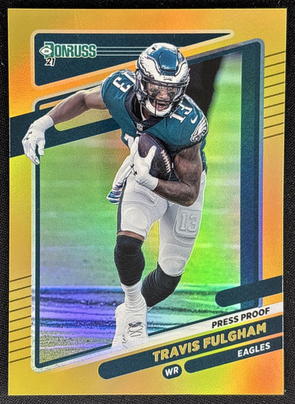 Travis Fulgham 2021 Panini Donruss Press Proof Premium Eagles Sports Trading Card