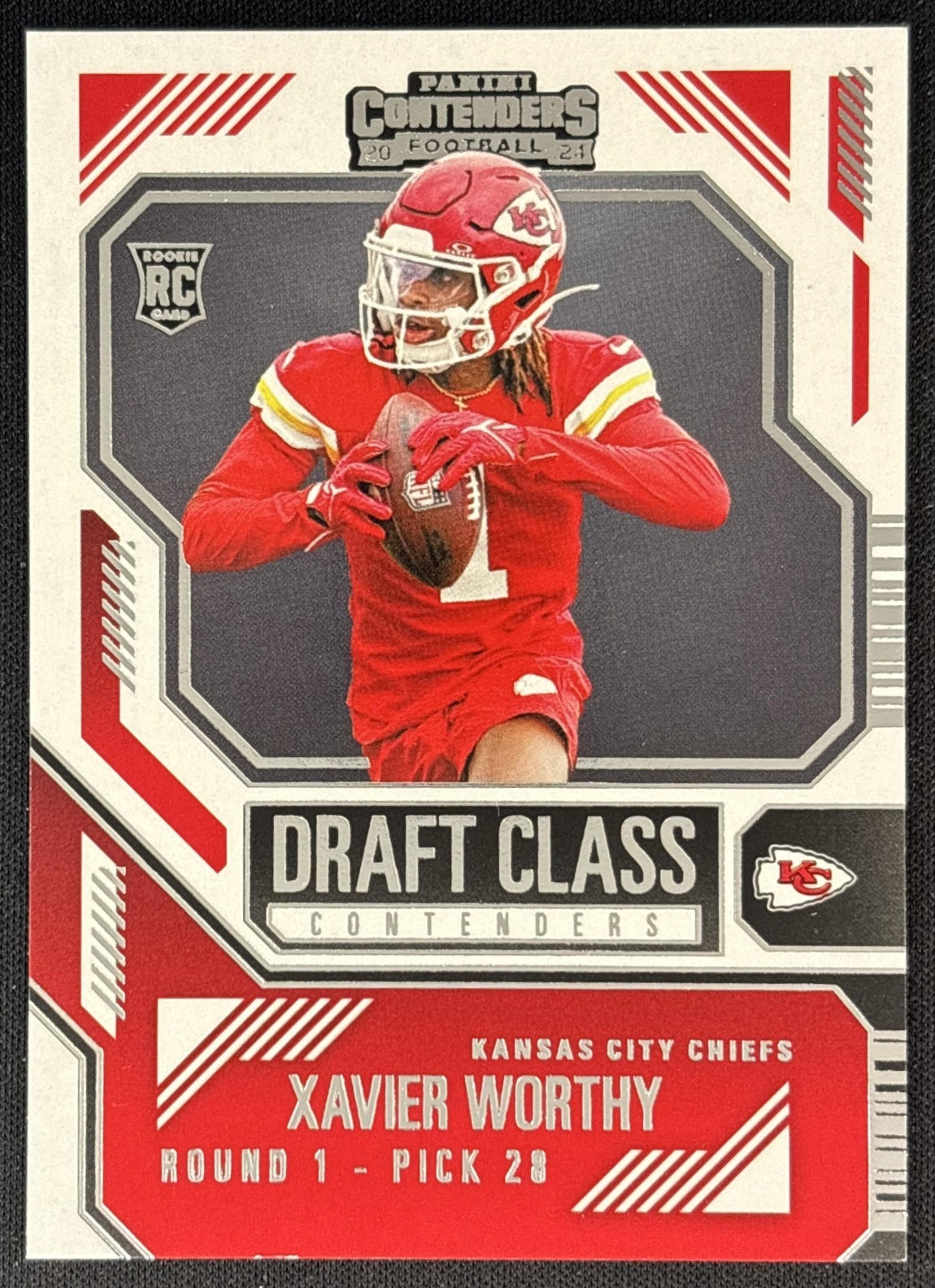 Xavier Worthy 2024 Panini Contenders Draft Class Chiefs front