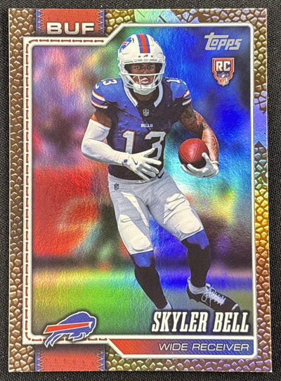 Skyler Bell 2026 Topps Football Leather Foil Bills Sports Trading Card