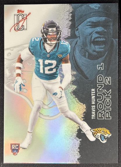 Travis Hunter 2025 Topps Signature Class Chrome Rookie White Refractor Jaguars Sports Trading Cards