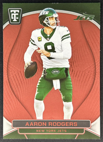 Aaron Rodgers 2024 Panini Certified Piece of the Game /249 Jets front
