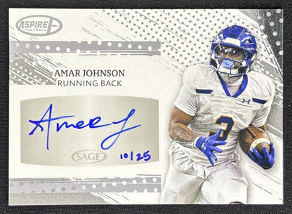 Amar Johnson 2025 SAGE Aspire Auto Silver /25