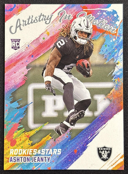 Ashton Jeanty 2025 Panini Rookies & Stars Artistry in Motion Raiders Las Vegas Raiders