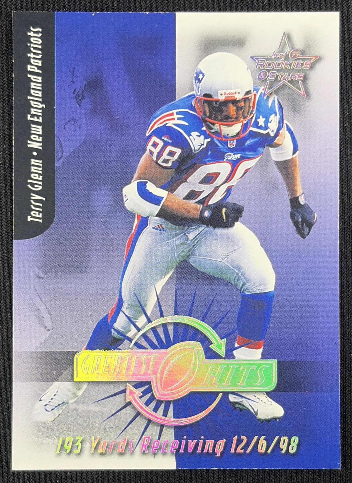 Terry Glenn 1999 Leaf Rookies & Stars Greatest Hits /2500 Patriots