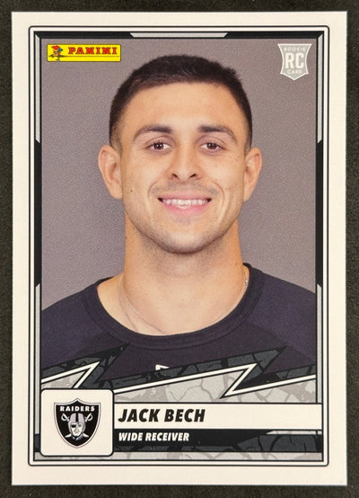 Jack Bech Panini Sticker Pack Card Rookie Raiders Sports Trading Card