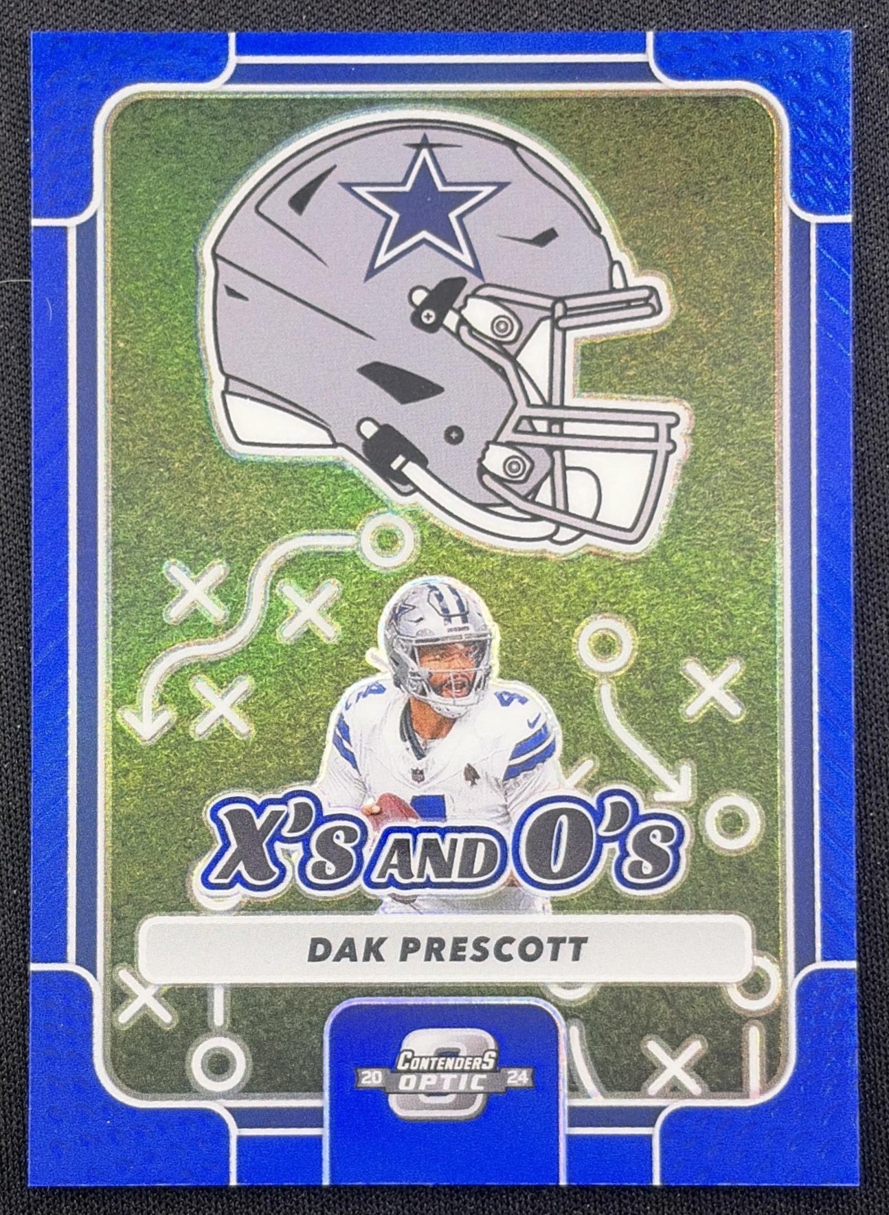 Dak Prescott 2024 Panini Contenders Optic X's and O's Blue Prizm /99 Cowboys Dallas Cowboys