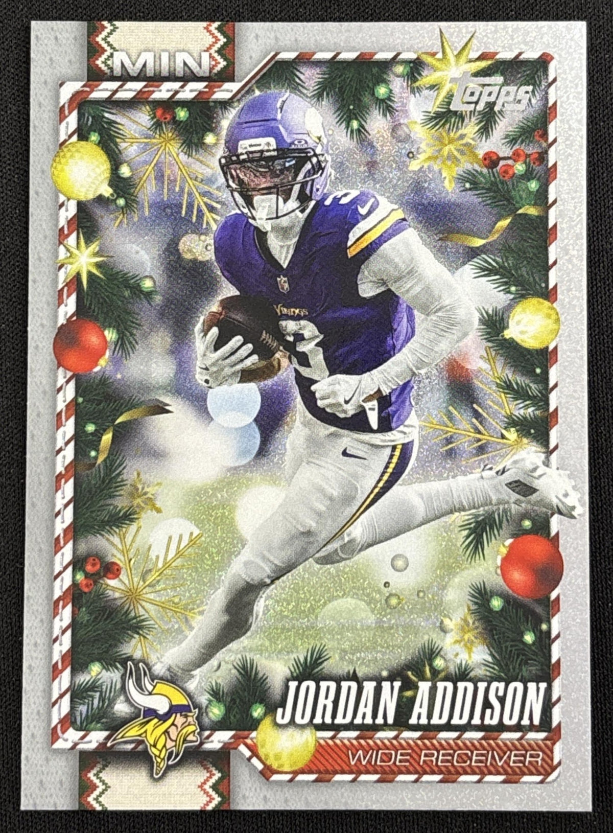 Jordan Addison 2026 Topps Holiday Glitter Vikings | Minnesota Vikings