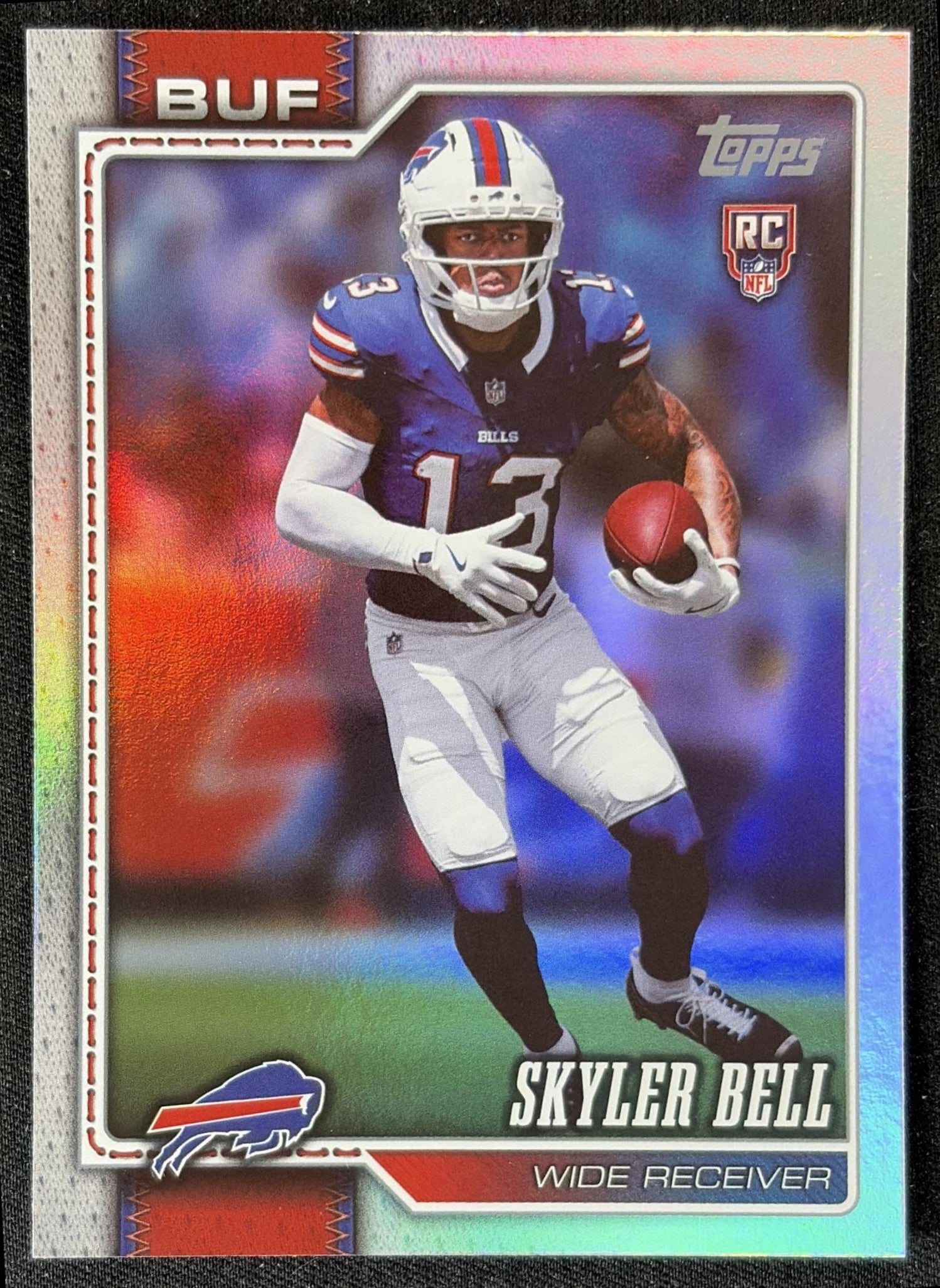Skyler Bell 2026 Topps Rainbow Foil Bills front