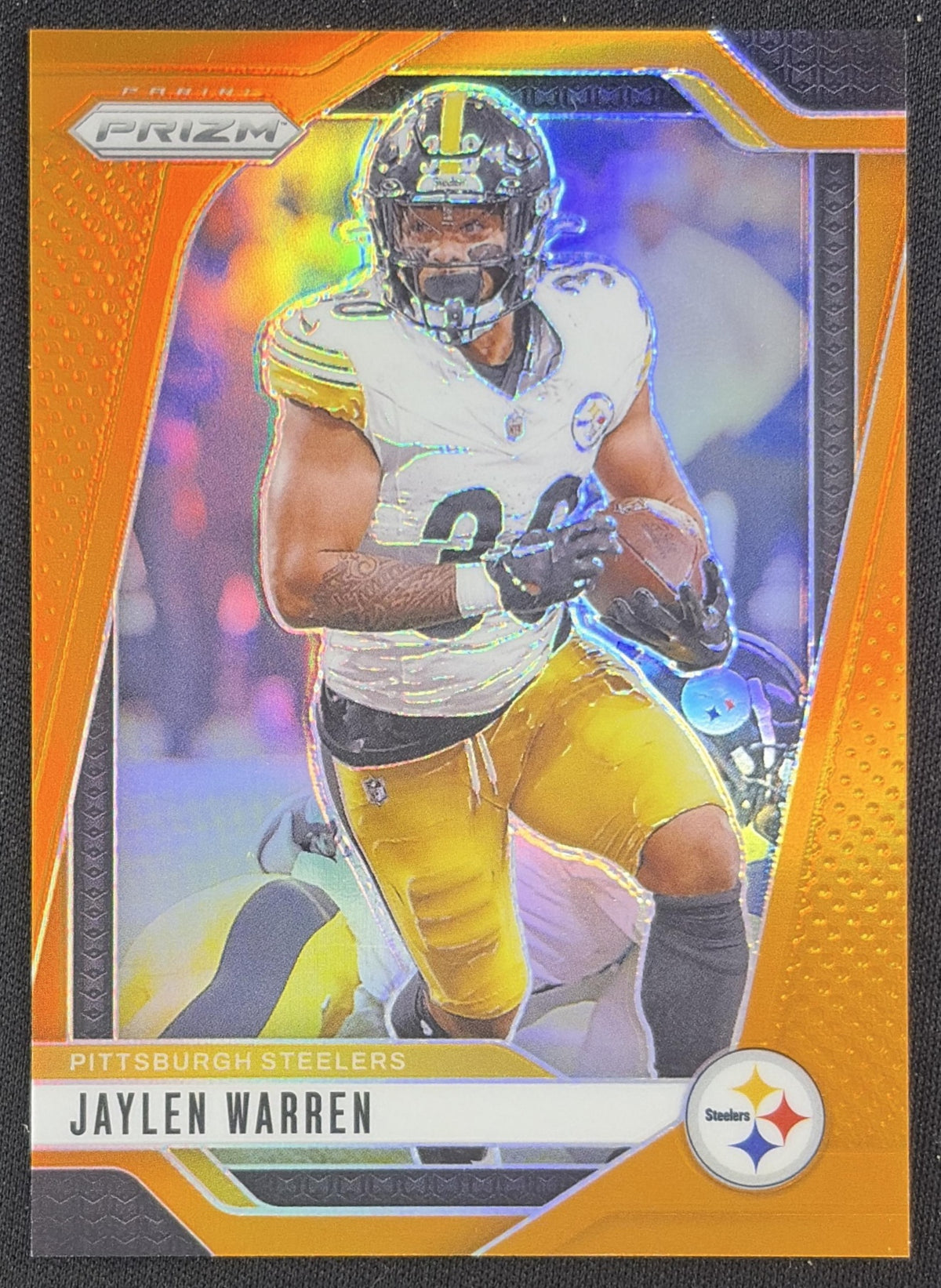 Jaylen Warren 2024 Panini Prizm Orange /249 Steelers