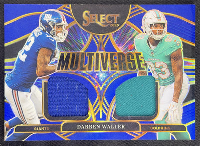 Darren Waller 2025 Panini Select Multiverse Jerseys Blue Prizm Giants Dolphins