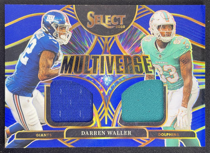 Darren Waller 2025 Panini Select Multiverse Jerseys Blue Prizm Giants Dolphins